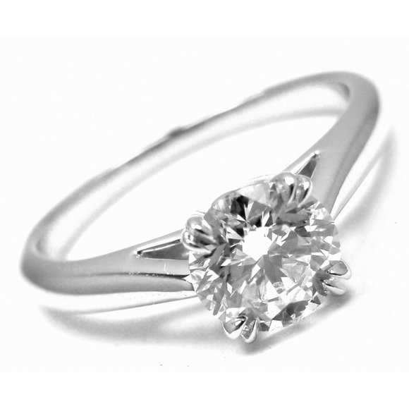 Harry Winston Jewelry - Authentic! Harry Winston Platinum .56ct VVS1/F Diamond Solitaire Engagement Ring